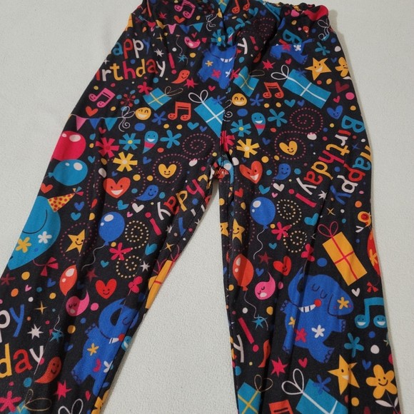 OS Fabulegs leggings happy birthday party elephant theme - Picture 6 of 11